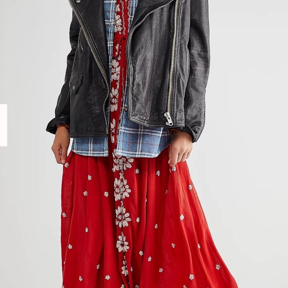 Free People Embroidered Fable Floral Maxi Dress XS oversized - Picture 6 of 12